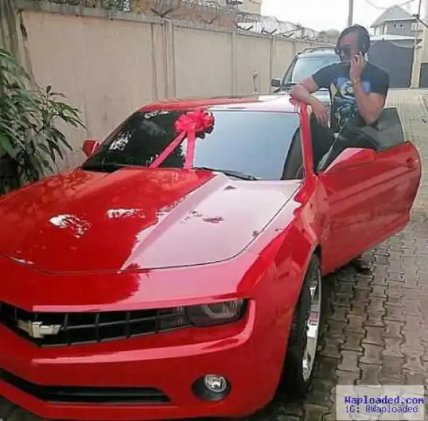 Actor and model Bryan Okwara shares a photo of his brand new car
